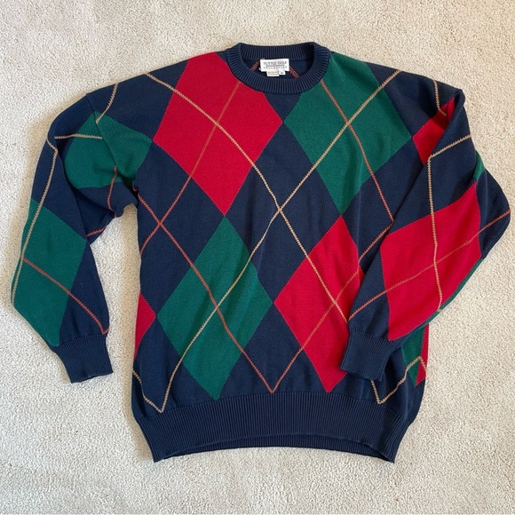 Vintage Tuttle Golf Collection Men’s Argyle Sweater Big and Tall XXL - Picture 1 of 8